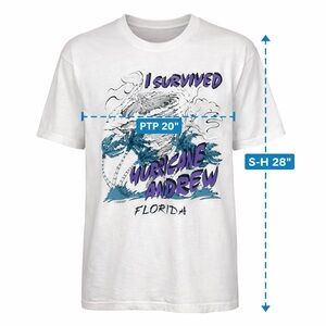 Vintage Hurricane Andrew Tee Screen Stars Best USA Made Size Large